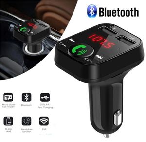 CARB2 Автомобильный комплект Bluetooth MP3-плеер с руками Беспроводной адаптер FM-передатчика 5 В 21 А USB Автомобильное зарядное устройство B2 Поддержка карт Micro SD2043408