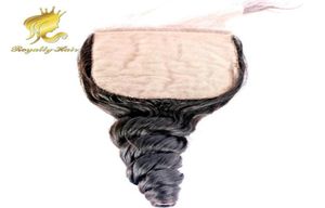 820 Polegada onda solta 100 cabelo humano brasileiro parte superior seda baseado fechamento do laço 4426625919452377