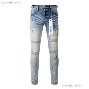 Lila varumärke jeans mode trend kusbi jeans designer ksubi jeans mens mager jeans 2024 lyx denim byxa orolig rippad biker svart jean smal fit jeans 2681