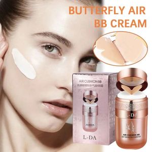 Cuscino d'aria BB Cream Farfalla Soffio di cipria Correttore idratante Oilcontrol Cosmetici Fondotinta Trucco impermeabile Sbiancare H6F5 240228