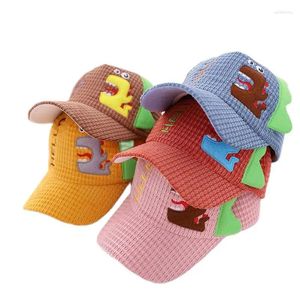 Ball Caps Doit 2024 Children Baseball Cap Summer Hip Hop Embroidery Hello Dinosaur Kids Hats Boy Girls Hat Snapback Gorras
