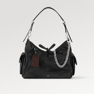 Explosion Hot Women's Carryall Cargo PM M24861 Handväska Svart lammskinn Inuti dragkedja Pocket Palladium-finish Hårdvara avtagbar kedja Silverfärg Hårdvara Luxury