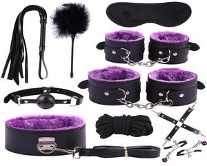 10pcs for Couples exotic Accessories調整可能なナイロンbdsmセックスボンデージセットエロティックアクセサリーハンドキャッシュホイップロープゲームJ9914574