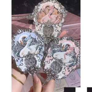 Компактные зеркала Flower Knows Mirror N Ballet Moonlight Коллекция Mermaid Handheld Limited Белый Синий Розовый Шоколадная Фея 240108 Dr Dhghf