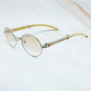 2024 Luxury Designer Off Luxury Designer Nya herr- och kvinnors solglasögon utanför Fashion Men Kvinnor grossistglasögon Full Rim Metal Shades Buffalo Horn Wood Eyewear