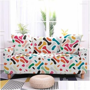 Chair Covers Ers 3D Geometric Printed Sofa Er Stretch For Living Room Anti-Foing Couch Protective Recliner Home Decoration Drop Deli Dhvgz