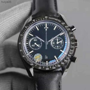 Yeni Erkekler İzle JHF Fabrika 4 Stil 44 25mm Moonwatch Otomatik Hareket Kronograf Kumaş Deri Kayış Mekanik Çöpler Kuvars 168p