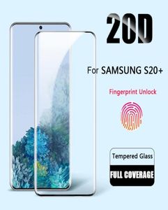 Tempererat glas för Samsung Galaxy S20 Plus S20 Ultra 3D Full Cover Screen Protector för Samsung Note 10 S10 Plus A30 A50 A70 TEMPE3572037