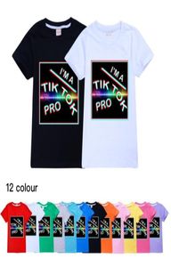 Tiktok barn shortsleeved tshirt 12 färg tillgänglig bomull tshirt barn kläder barn toppar boygirl tees tik tok barn 5004254