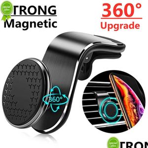 Auto-Halterung magnetischer Telefonhalter Air Vent Clip Mount Mobile Mobiltelefon GPS-Unterstützung für Huawei Stand in Drop-Lieferung Automobile Motorc Dhwzp