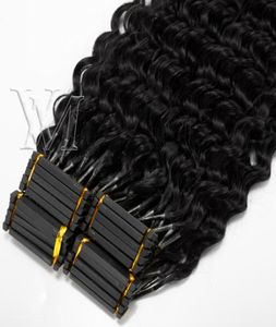 Afro Kinky Curly Straight Deep Water Yaki 4A 4B 4C Nuticle Rustade Virgin 6D Pre Bonded Brasilian Indian Human Hair Extensions1782314