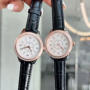 Luksusowe kwarc Wysokiej jakości zegarki damskie Rose Gold Trendy Modna projektantka Panie Watches 33 mm