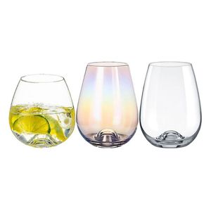 Vinglasögon Stamlösa glas Tumblers Glass Water Cup Cocktail Glass Whisky Glass Gin290K