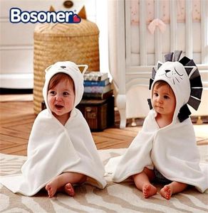 Baby Bath Towel 100 Cotton Hooded Towel Newborn Towels One Piece Solid Lion Kids Towel Hooded Blanket Infant Stuff Y201009211S2233393