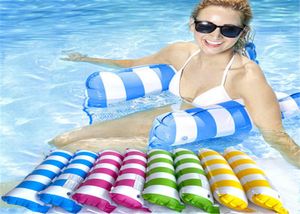 13073cmFashion Inflatable Floating Water Hammock Lounge Bed Chair Summer Kickboards Pool Float Swimming Pool Inflatable Bed Beach6822013