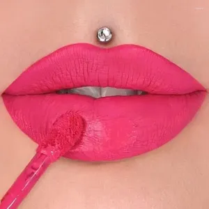 Lip Gloss Matte Nu Batom Líquido À Prova D 'Água de Longa Duração Copo Antiaderente Veludo Sexy Tubo de Fiapos Vermelho Mulheres Maquiagem Cosméticos