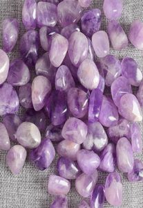 Perline di pietra burattata di ametista sfusa 100 g e cristalli minerali fengshui per cristalli curativi Chakra Decorazione del giardino di casa6234356