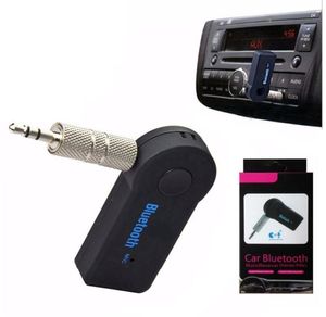 Universal 3.5mm Bluetooth Car Kit A2DP Transmissor FM sem fio AUX o Adaptador receptor de música Handsfree com microfone para telefone MP3 Retail Box2213016