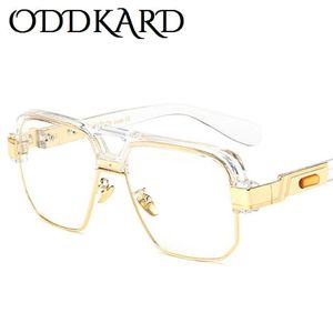 ODDKARD DTC-Serie Retro-Sonnenbrille für Männer und Frauen Luxus-Designer-halbrandlose quadratische Sonnenbrille Oculos de sol UV400 OK55246D