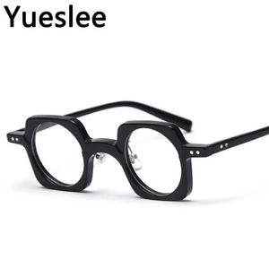 Suporte personalizado logotipo e nome acetato grau óculos quadro masculino feminino moda óptica óculos de computador retro redondo óculos de sol fram2427