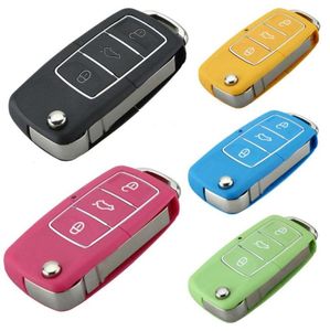 3 Button Car Replacement Keyless Folding Flip Key Fob Shell Case Cover Blade for VW Jetta Beetle With Uncut Blade12299536944440