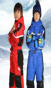 Dzieciowe odzież wierzchnia ciepłe kurtki narciarskie zagęszczone dla dzieci garnitur dla chłopców