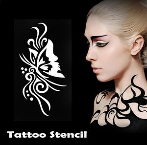 New 50pcslot Temporary Glitter Tattoo Stencils Airbursh Template For Flash Body Art Paint With 1000 Mixed Designs1968161