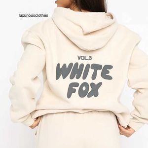 Mulheres Hoodies Moletons Branco Fox Hoodie Designer Mulheres Tracksuit Sets Dois 2 Peça Set Roupas Conjunto Sporty Manga Longa Pulôver Com Capuz Tracksuits Presente