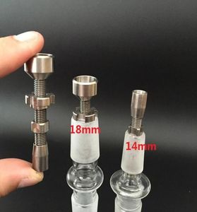 14mm 18mm Double Jointed Adjustable GR2 titanium nail 2 in 1 TITANIUM NAIL Titanium Domeless Nail Wax Oil8370927