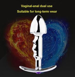 Outdoor Butt Plug Metall Anal Plug Sexspielzeug Vaginalanal Dual-Use Geeignet für langfristiges Tragen für Paare Anus Vagina Massage Produkt7437463