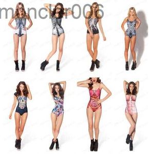 Mocne mięśnie kobiety stroje kąpielowe Dnia Swimsuit One Piece Sexy Skulls Bodysuit Viscera Human Skeleton Bikini Rabat Hu4y