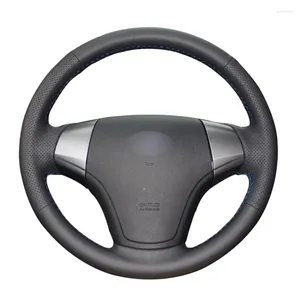 Steering Wheel Covers Black Artificial Leather Hand-stitched No-slip Car Cover For Elantra 2006 2007 2008 2009 2010