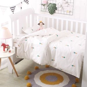 Bebê conjunto de cama crianças colcha sem enchimento 1pc algodão berço capa edredão dos desenhos animados bebê berço colcha capa 150*120cm respirável 240226