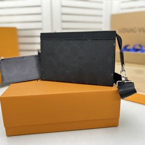 M81115 gaston do noszenia portfela worek komunikatów Damier grafitowe płótno skórzane męskie projektant Cross Body Pochette Voyage Corf