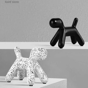 Decorative Objects Figurines Cute Blow Dog Home Childrens Room Book Nook Corner Ornaments European Modern House Interior Table Kawaii Decoration Accessories T240