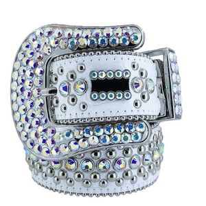 2022 BB Simon rhinestone Belt with bling rhinestones for mens Women Designer belts as birthday Christmas gift206w