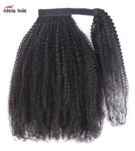 Ishow 828 Zoll Körperwelle Echthaar Extensions Tressen Pferdeschwanz Yaki Gerade Afro Kinky Curly JC Pferdeschwanz für Frauen Natürliche Farbe 6554157