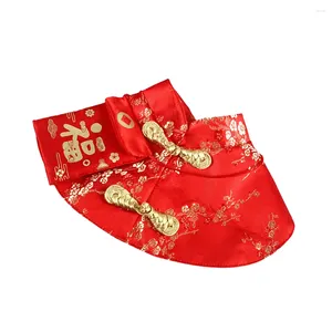 Roupas de vestuário de cachorro gato capa de inverno acrílico ano chineses casaco de estilo alegre viagens vermelhas
