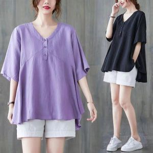 Shirts Summer Maternity Blouses Short Sleeve Clothes Shirts Gravida Plus Size Comfotable V Neck Tops For Pregnant Women