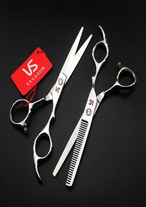 ZJP2 vs Professional Barber Left Hand SCISSors 62HRC 6CR 60 tum rostfritt stål Cutthening Scissors4000166