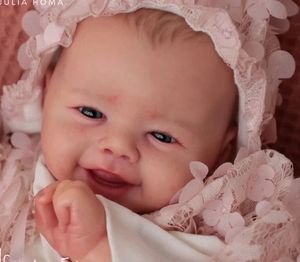 NPK 21inch Reborn Doll Kit Emmy Smile Sweet Baby Life Touch Oavslutade delar 240306