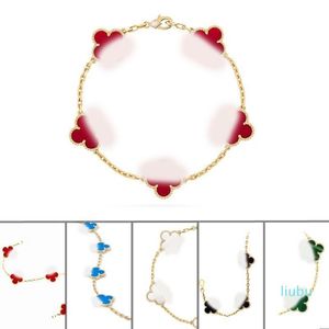 Luksusowa koniczyna projektant bransoletki biżuteria dla kobiet Cleef Love Charm Bracelets Prezenty świąteczne prezent214o