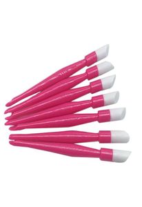 Easynail 50pcs Różowy miękki skóra paznokciowa Pusher Plastikowy guma ciemna fiolet Dostępne wysokiej jakości narzędzia do paznokci6675858