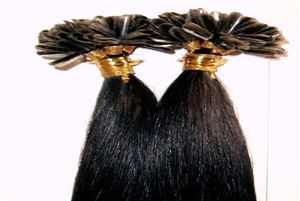 Grad 8AU -tips i hårförlängning100 Human Brasilian Hair1g Per Strand och 100slot Straight Wave 100g Color T1Bgray5950675