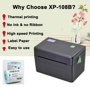 Xprinter 4 inch Thermal label printer Compatible with mobile phone and computer No need ink and Ribbon9589078