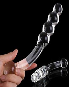 Massagem cristal vidro vibrador contas butt plug anal gspot falso pênis massageador masturbação adulto brinquedos sexuais para women285g4746161