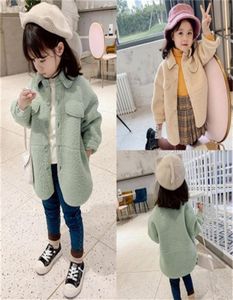 Autumn Winter Candy Color Baby Girls Wollen Coat for Girls Jacket and Coats Single Breasted Kids Clothes Children Outerwear LJ20112047602