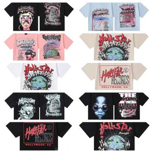 Designer de moda Hellstar World Tour limitado óculos 3D impressos marca de alta qualidade algodão duplo casual masculino e feminino manga curta camiseta S-XL mv