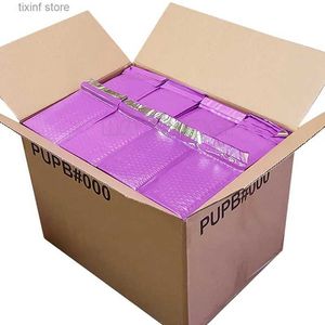 Andra engångsplastprodukter Bubblan 100 st kuvert för fraktsäckar vadderade kuvert för förpackning SEAL Mailing Present Padda Purple och Pink Green T240309
