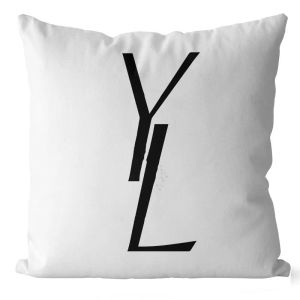 Designer Pillow Pillow Pillow Letter Classic Letipo Impresso Capas de travesseiro caseiro Decoração de sofá Decoração de SofA 45x45cm Núcleo destacável destacável